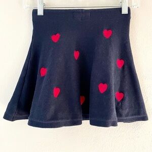 H&M Girl’s Embroidered Hearts Flare Skirt Elastic Waist Size 8-10